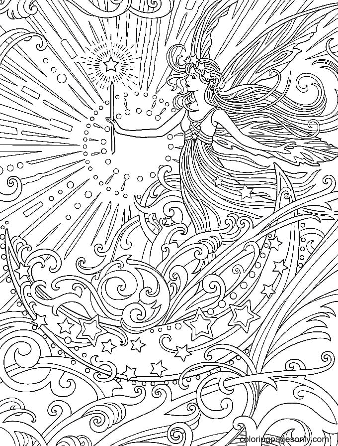 Fairy magic Coloring Page