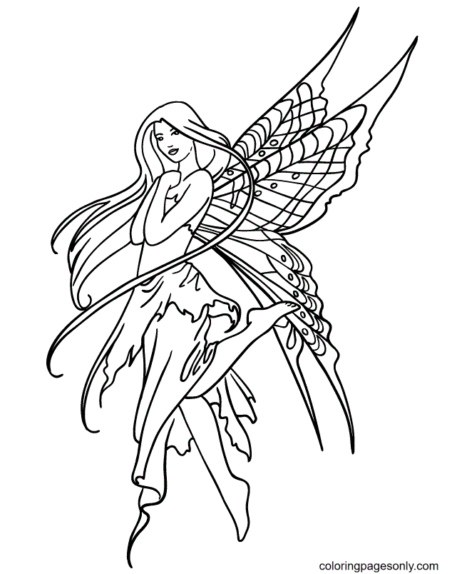 Фея с длинными волосами от Fairy