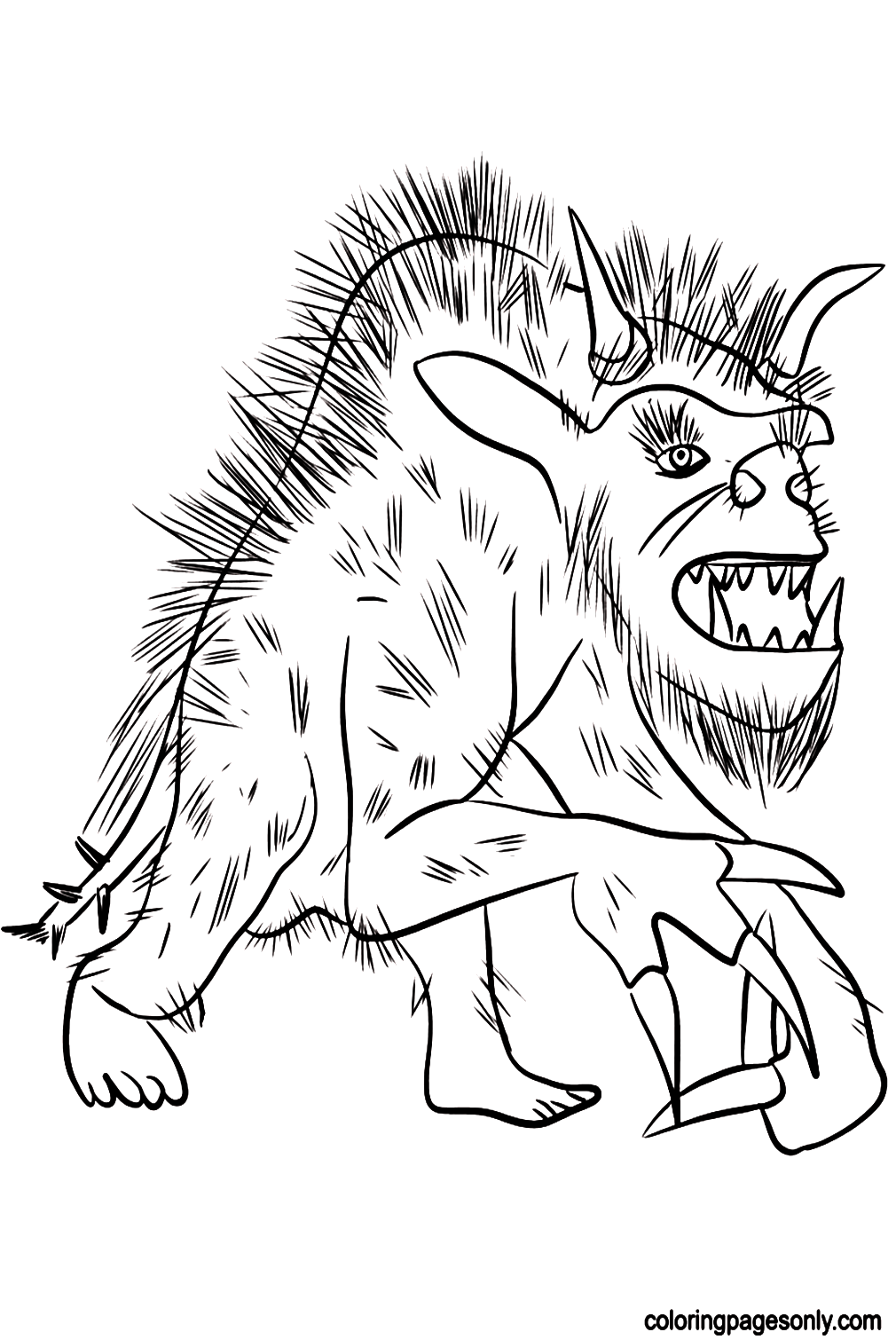 Fantasy Werewolf Coloring Pages