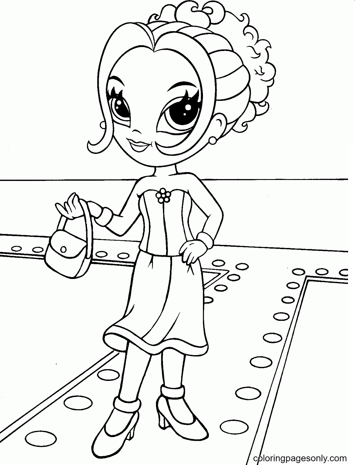 Fashionable Lisa Frank Coloring Pages