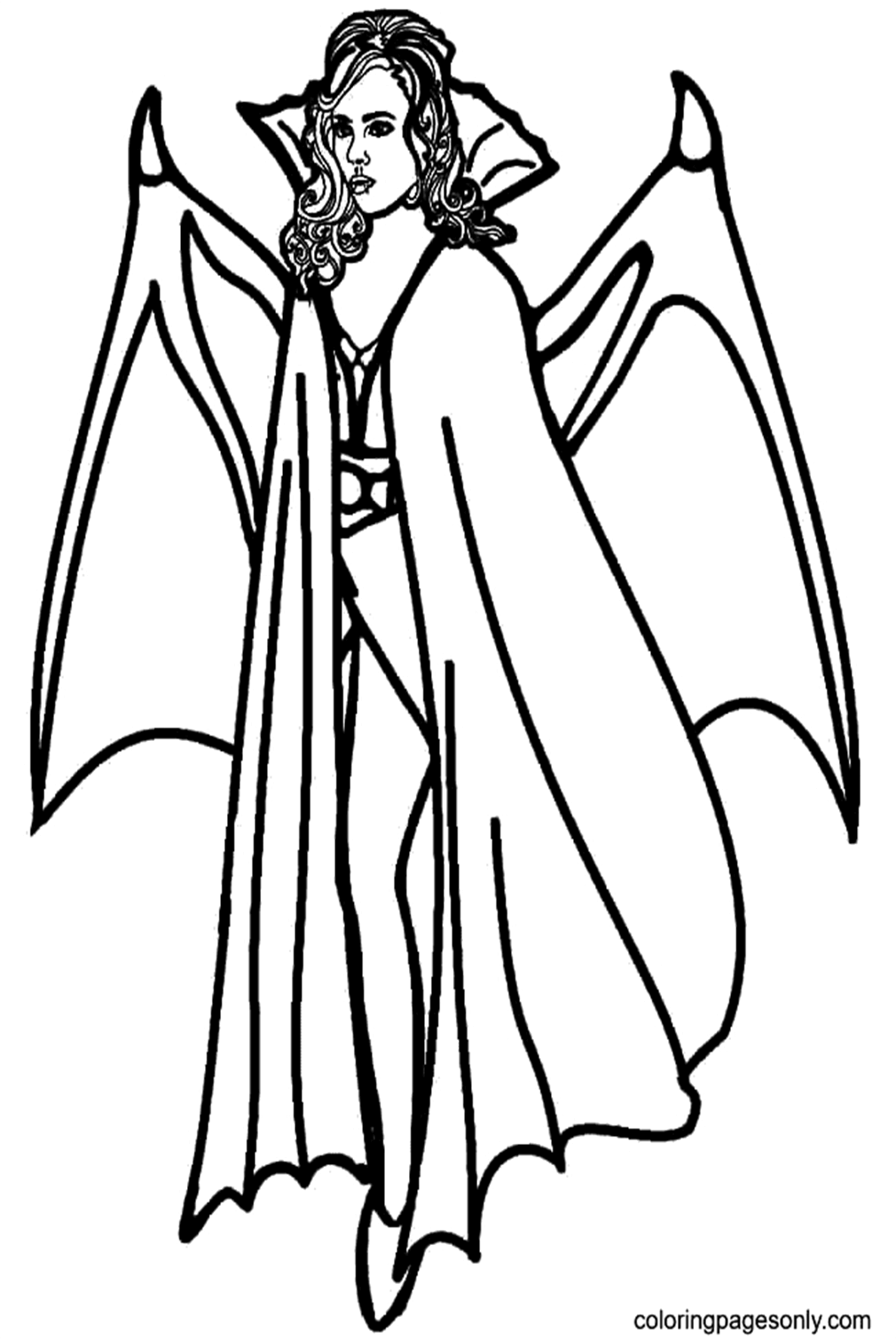 Female Vampire Coloring Pages