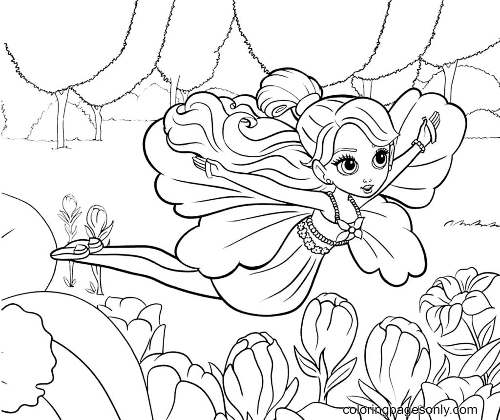 Flying Fairy Coloring Pages