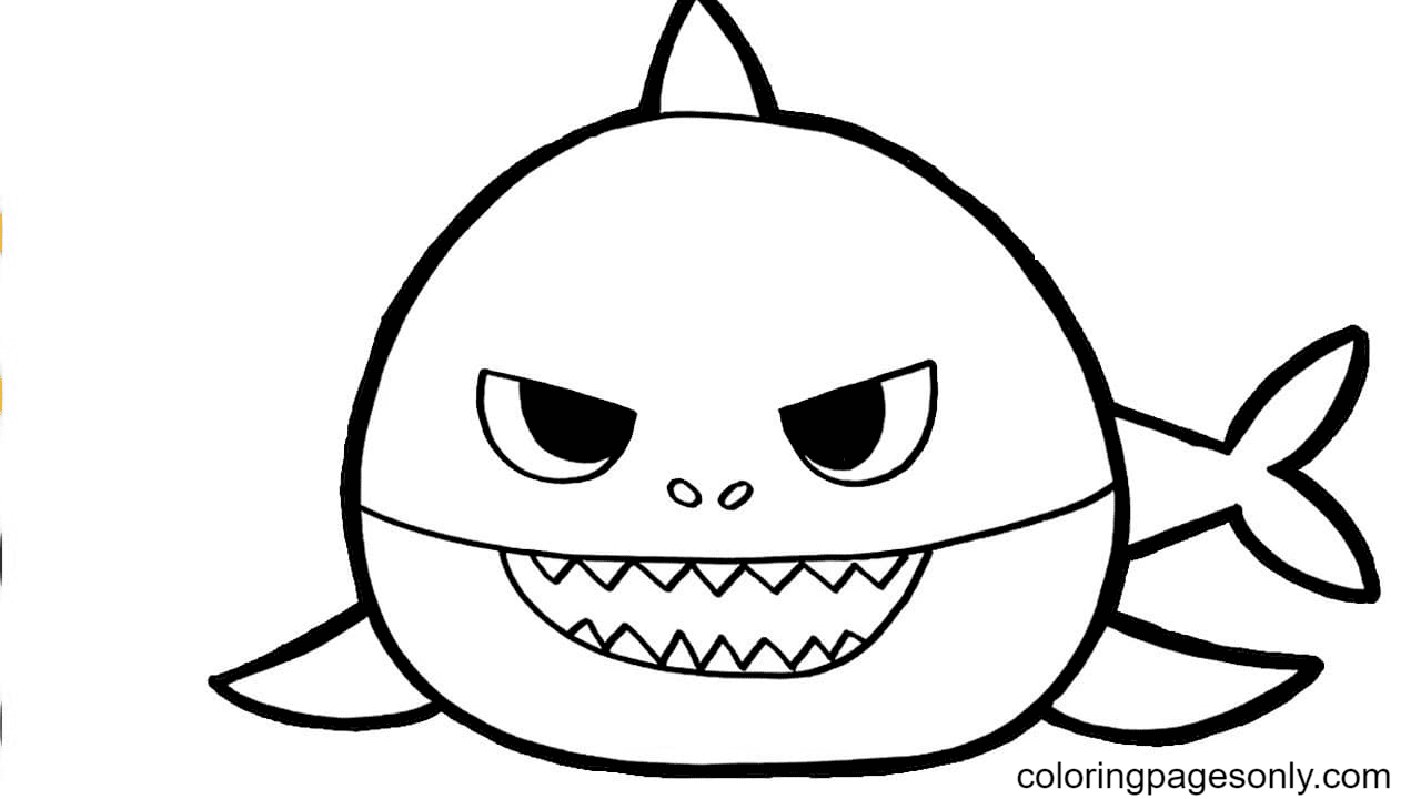 Formidable Daddy Sharrk Coloring Pages
