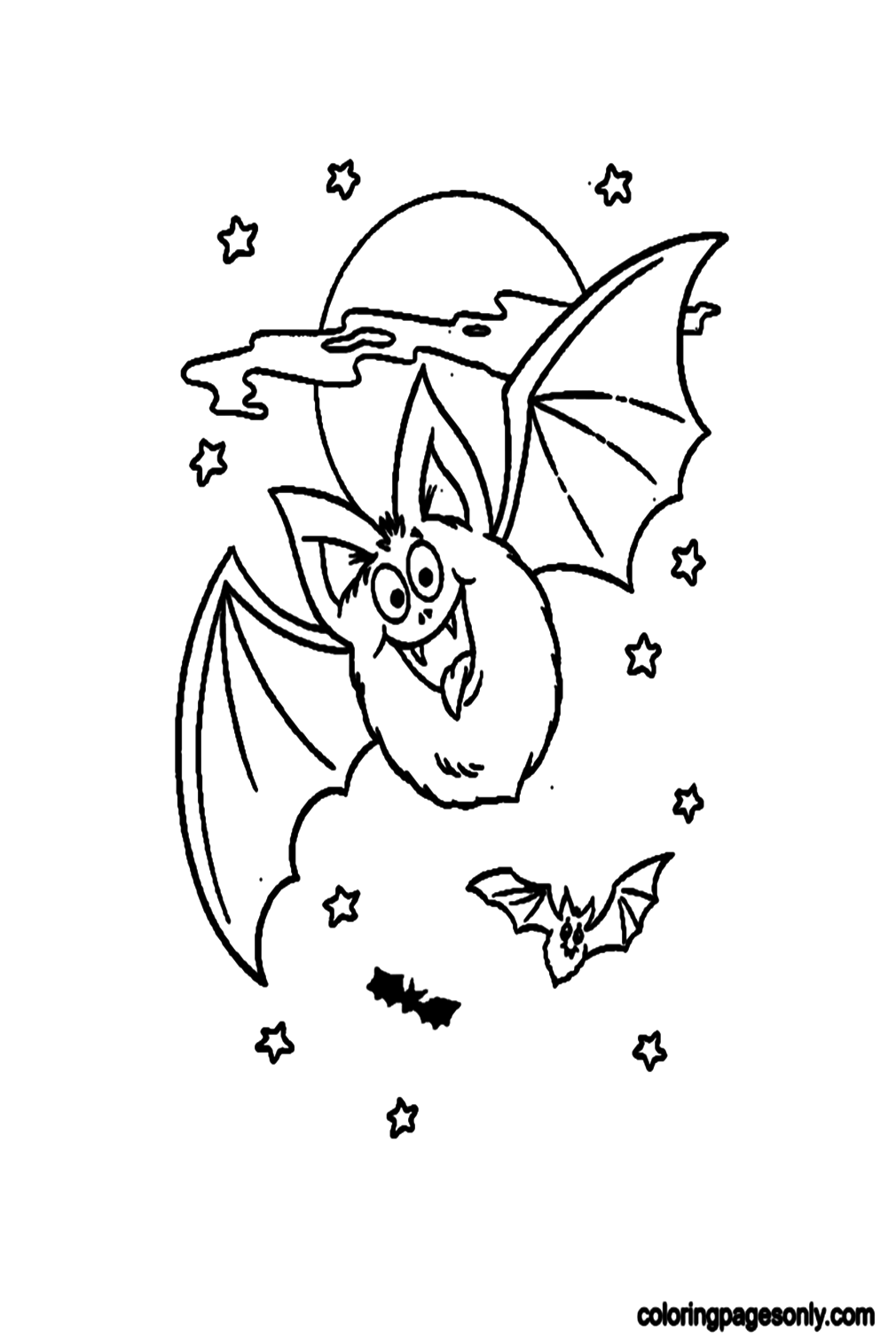 Free Bat Halloween Coloring Pages