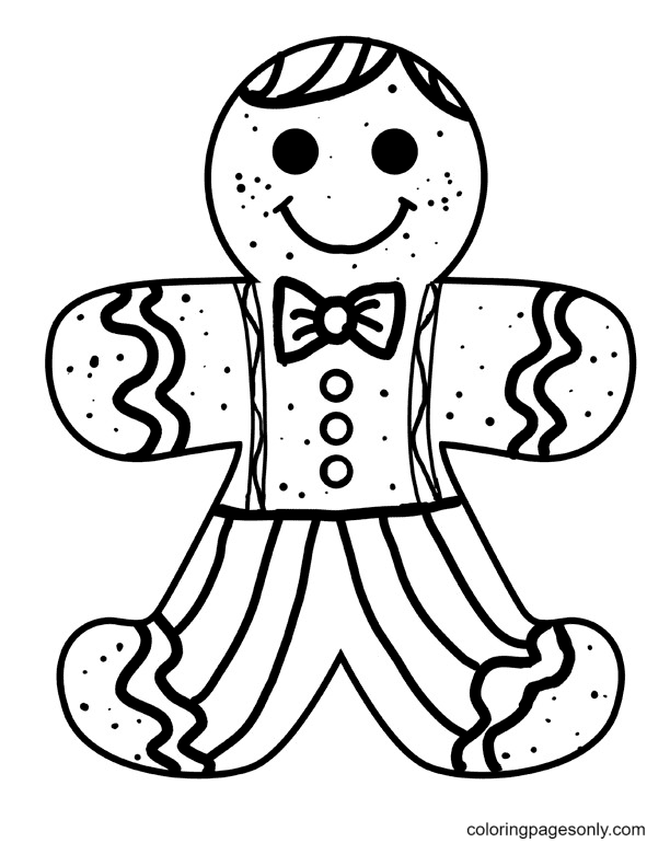 Free Gingerbread Man Coloring Page