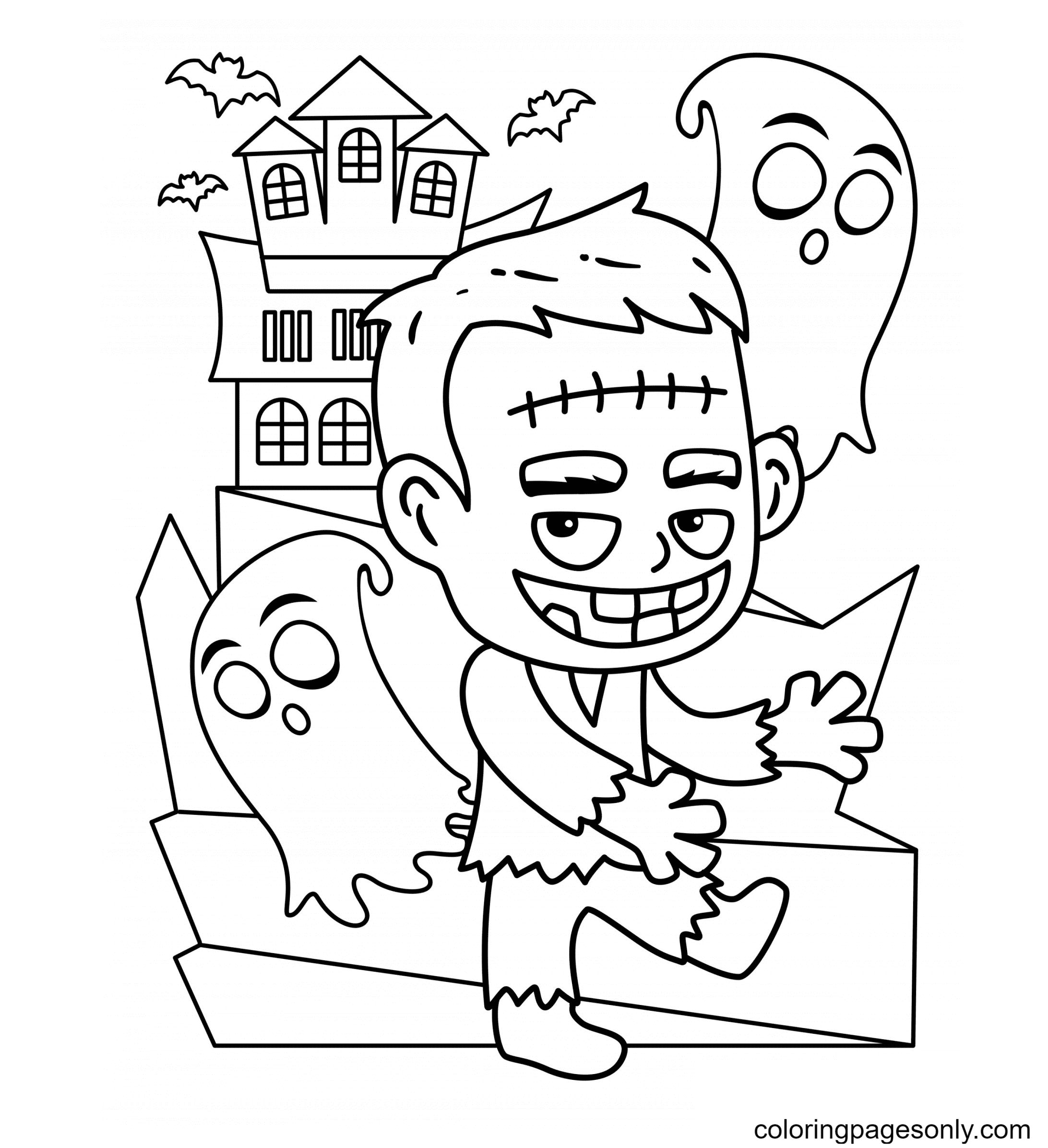 Free Halloween Frankenstein Coloring Pages Halloween Monsters Coloring Pages Coloring Pages 