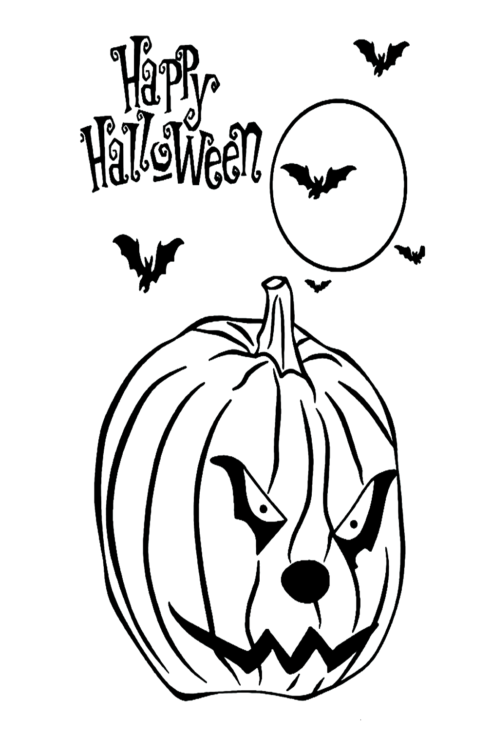 Free Printable Pumpkin Halloween Coloring Pages