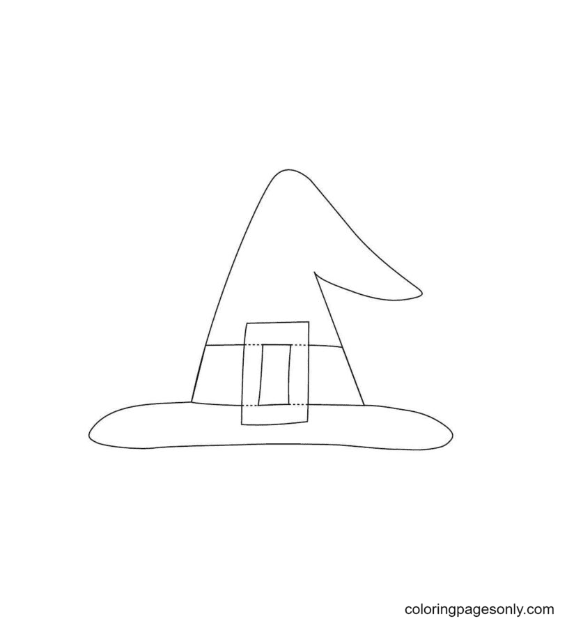Witch Hat Coloring Pages Free Printable Coloring Pages
