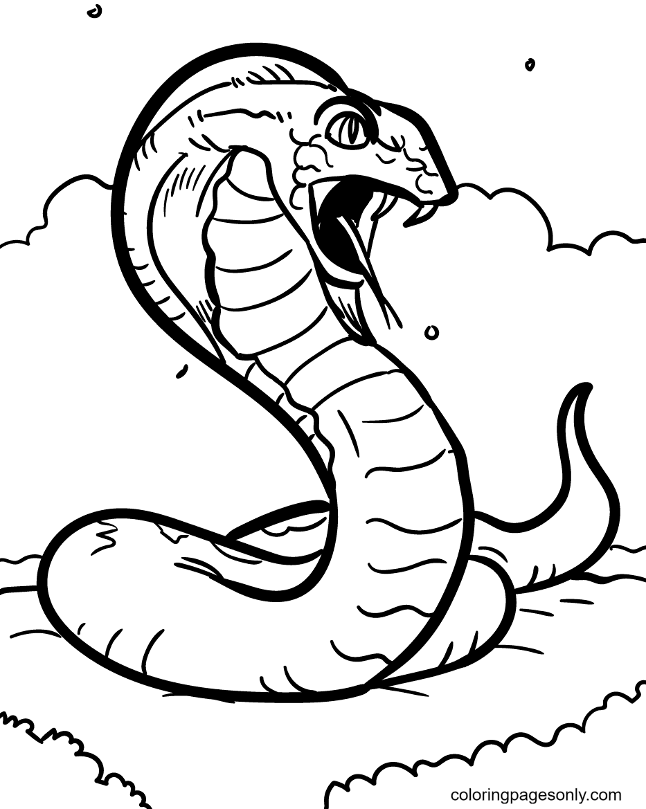 Frightening Serpent Coloring Pages