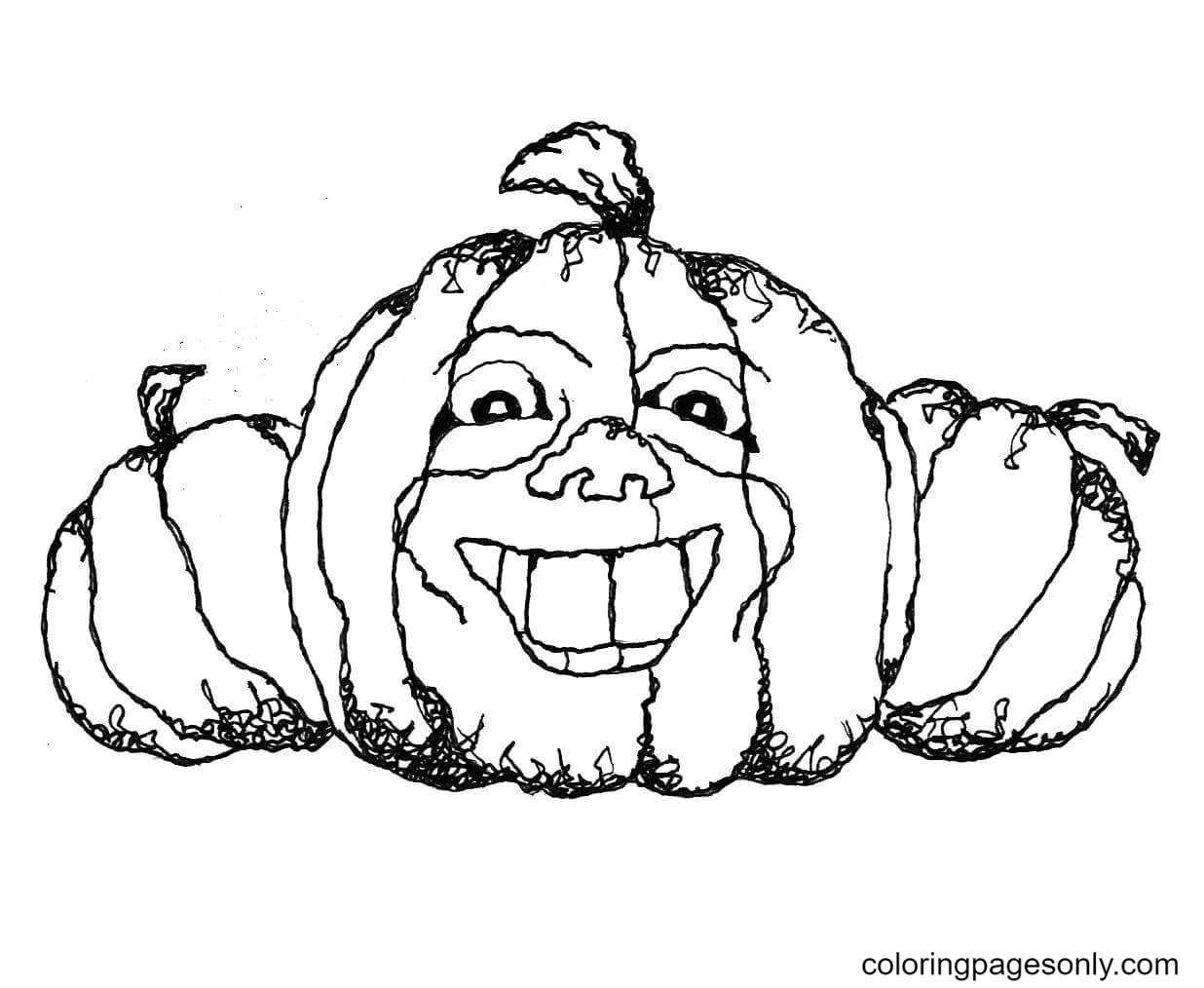 Funny Jack O’ Lantern Coloring Pages