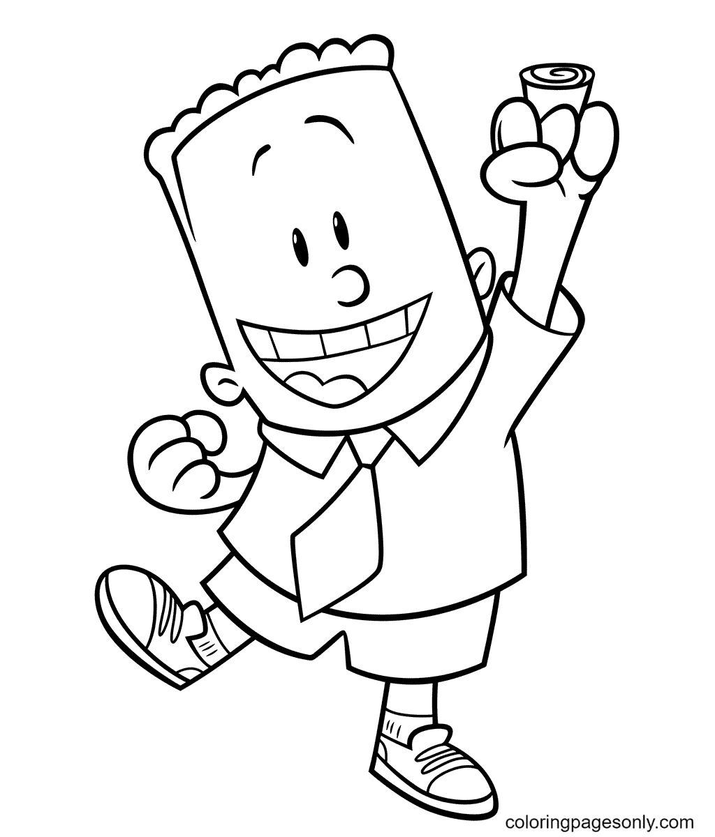 George Beard from Captain Underpants Coloring Page