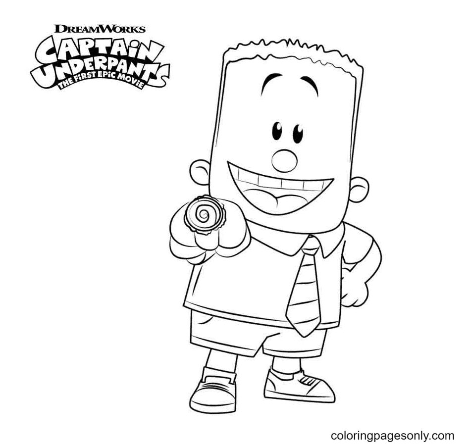 George From Captain Underpants Coloring Page