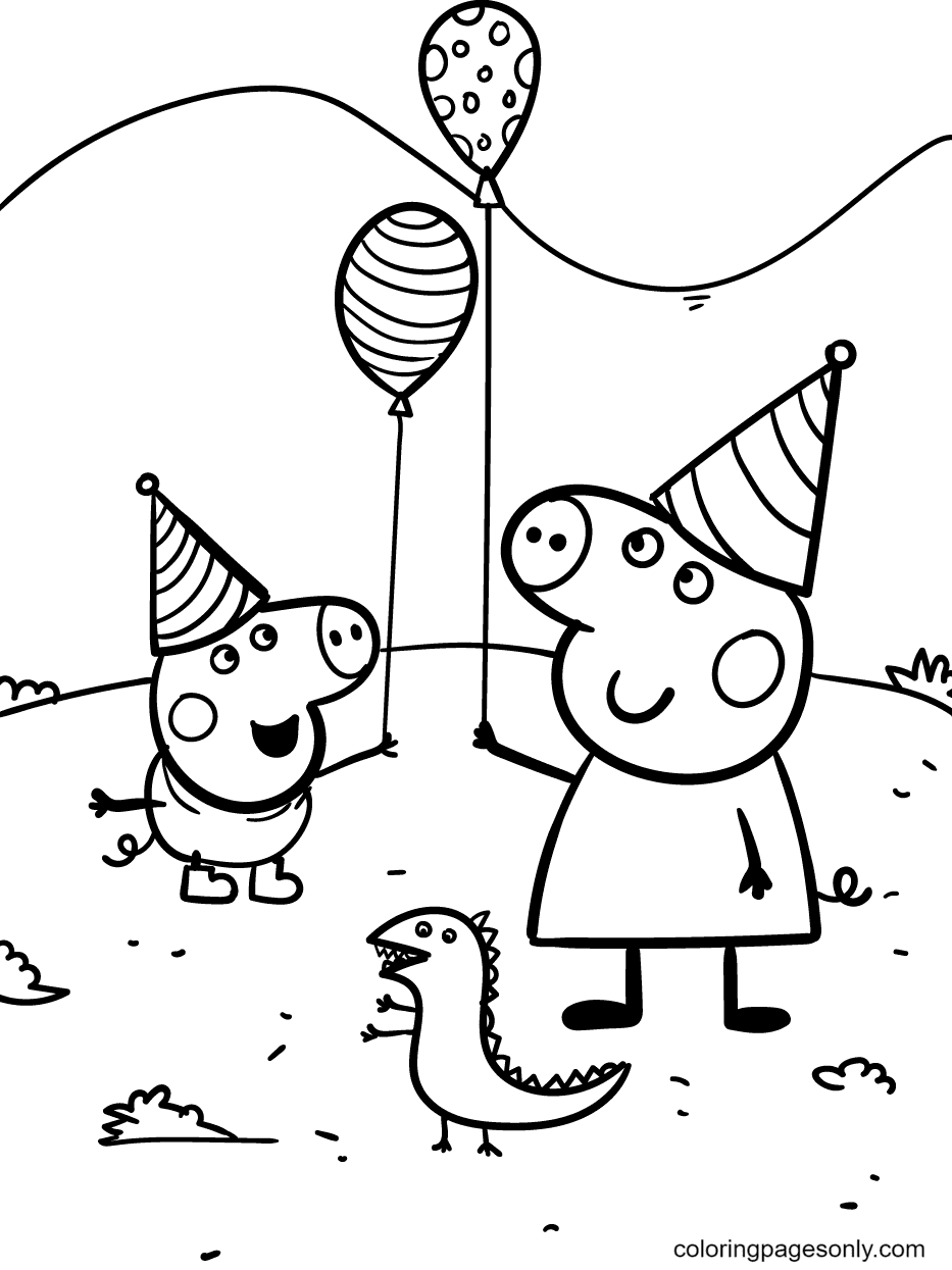 George’s Birthday Coloring Page