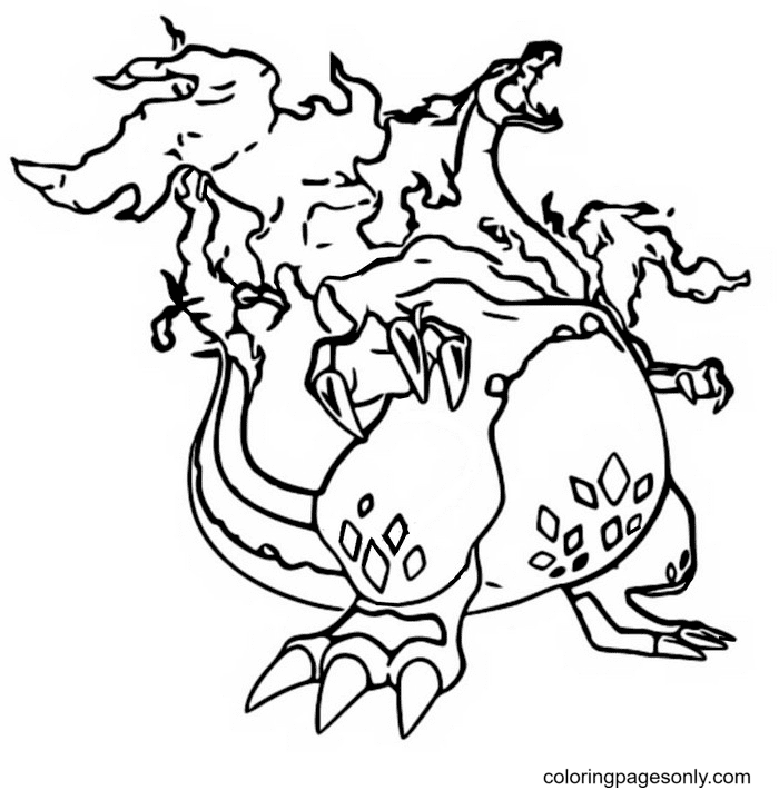 Gigantamax Charizard Coloring Pages