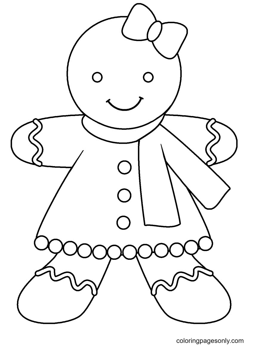 Gingerbread Girl Coloring Pages