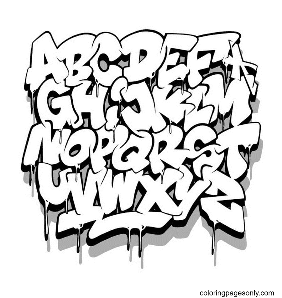 Alphabet anglais Graffiti de Graffiti