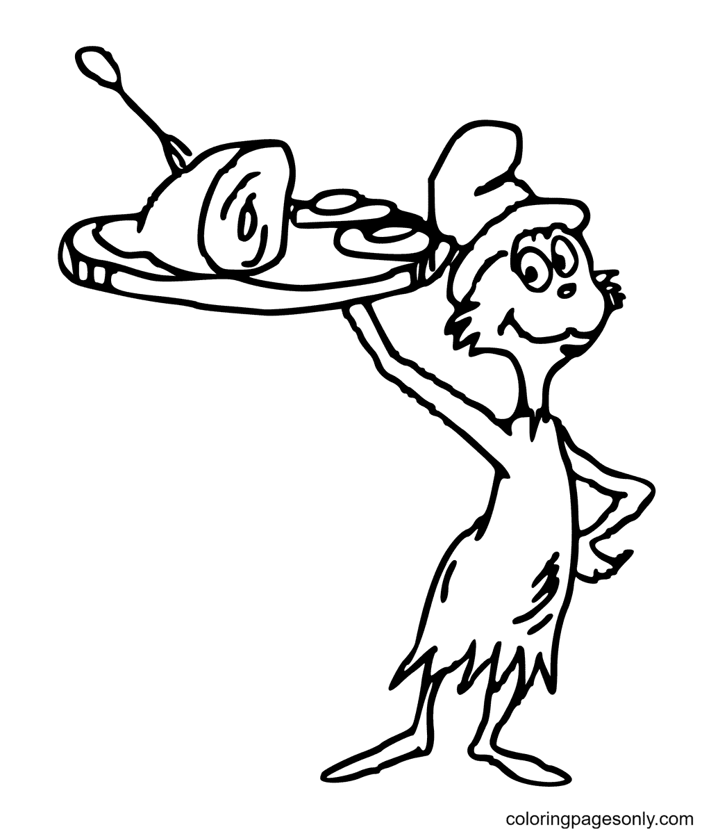Green Eggs and Ham Coloring Page