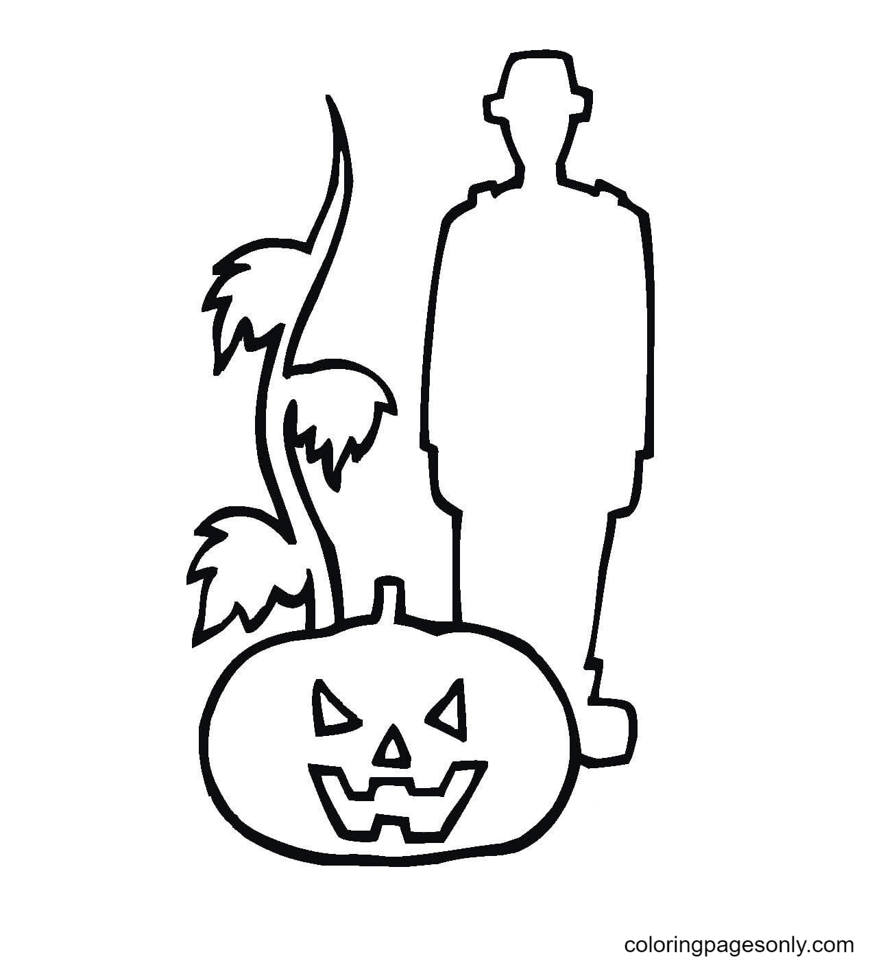 Halloween Outline Coloring Page