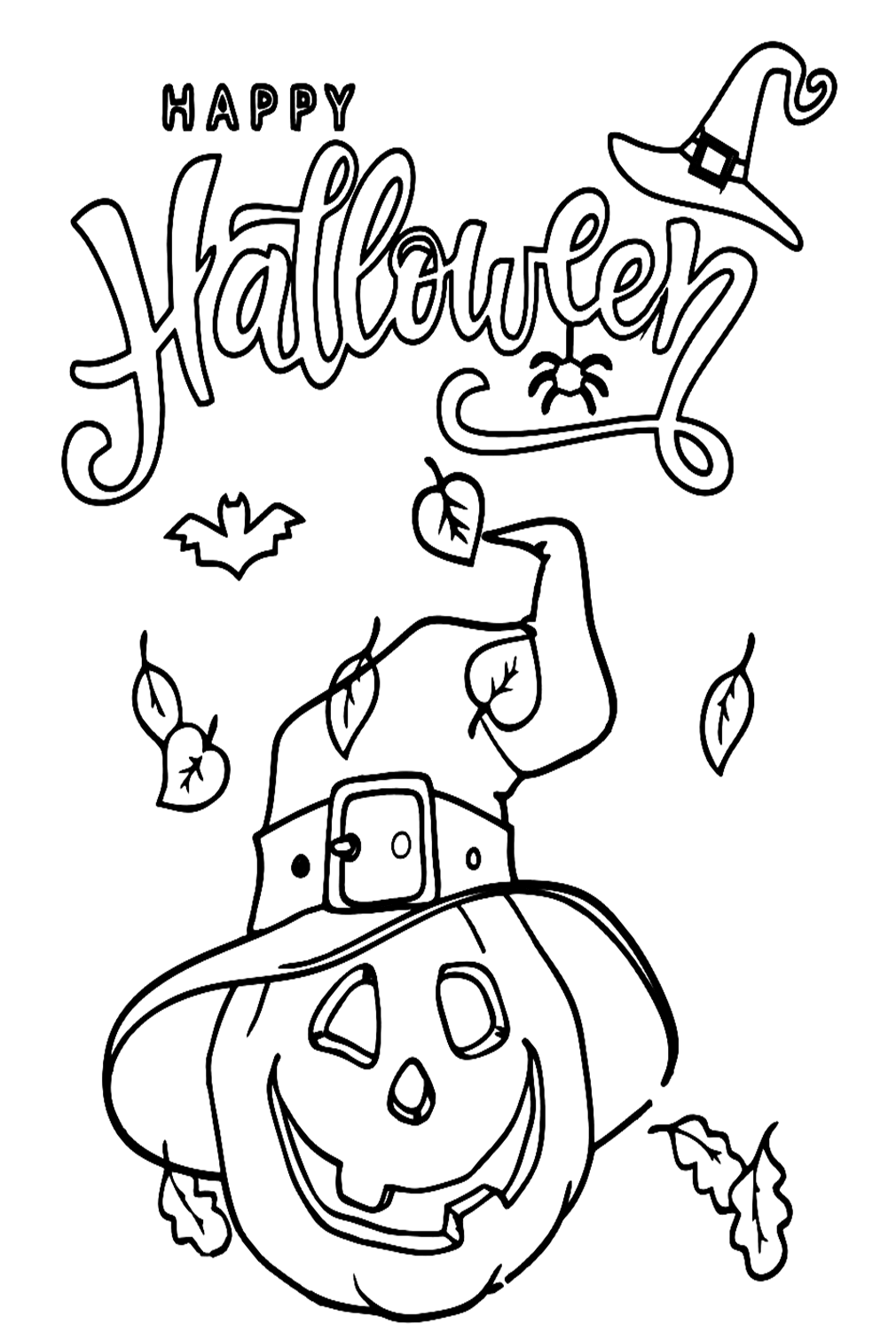 Halloween Pumpkin Image Coloring Page
