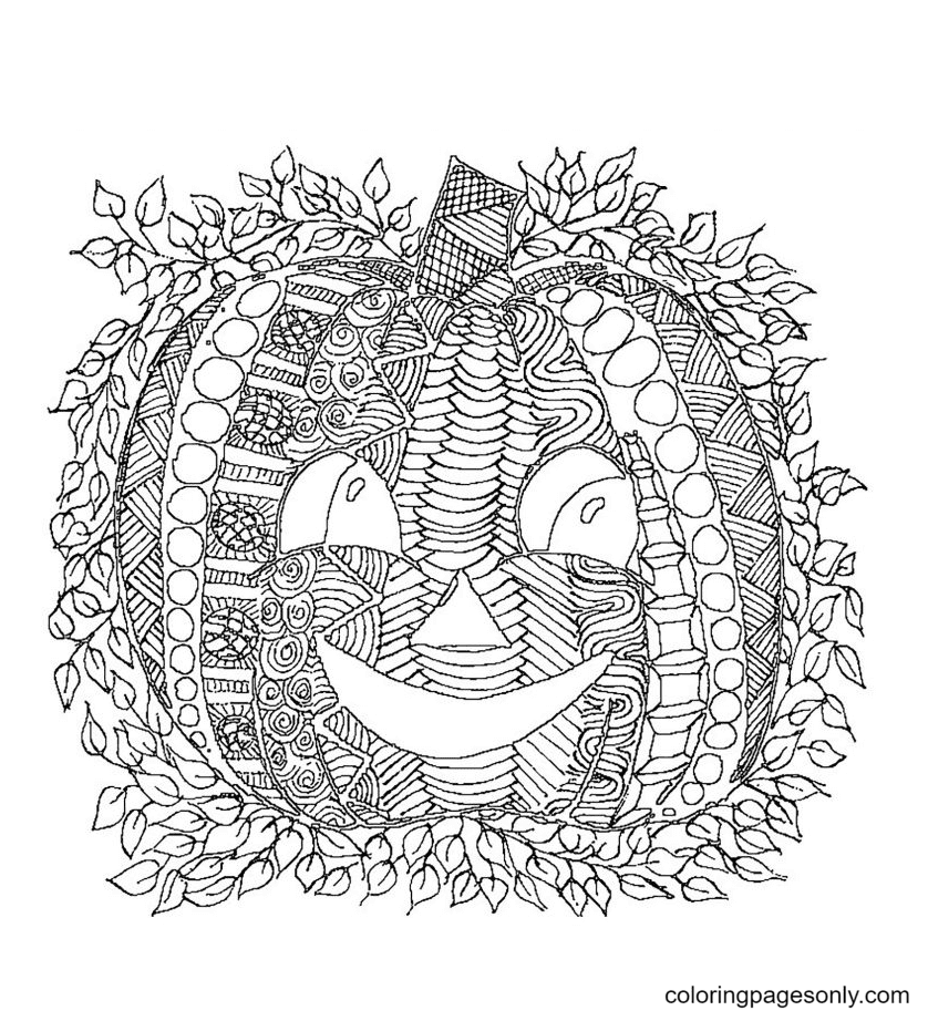 Halloween Pumpkin Pattern Coloring Pages