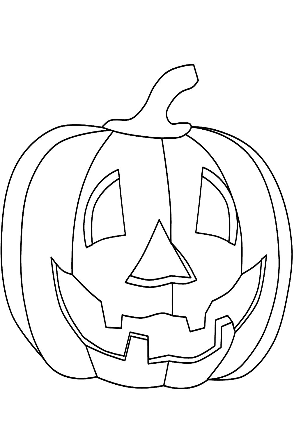 Halloween Pumpkin Jack O’ Lantern Coloring Page