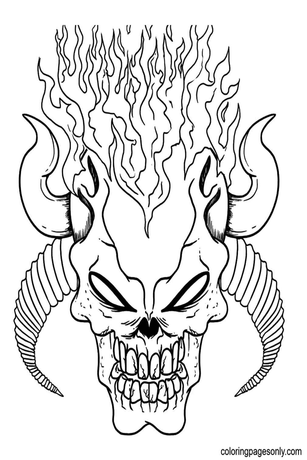 Halloween Scary Masks Coloring Pages