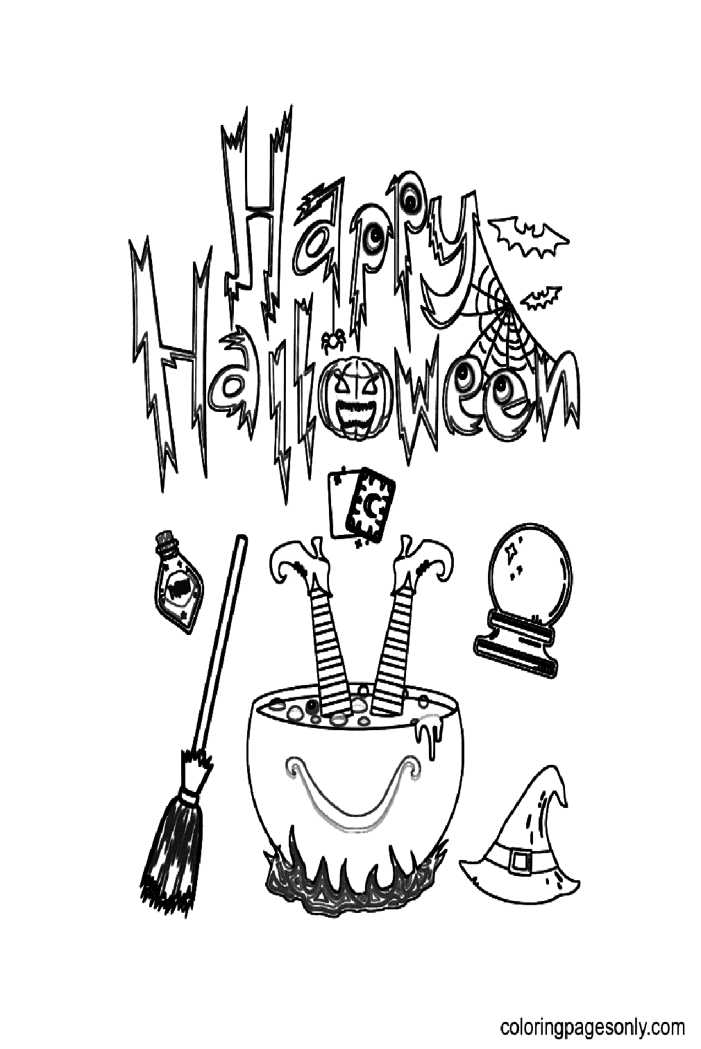 Halloween-Hexe Nutze böse Zauberkräfte von Halloween-Hexe