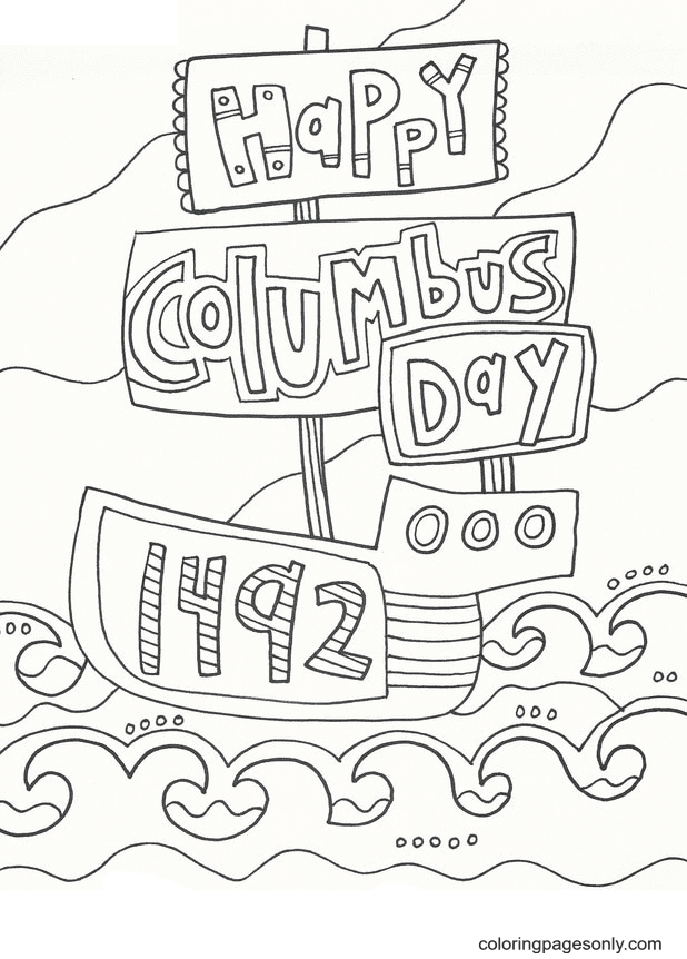 Feliz Dia de Colombo 1492 do Dia de Colombo