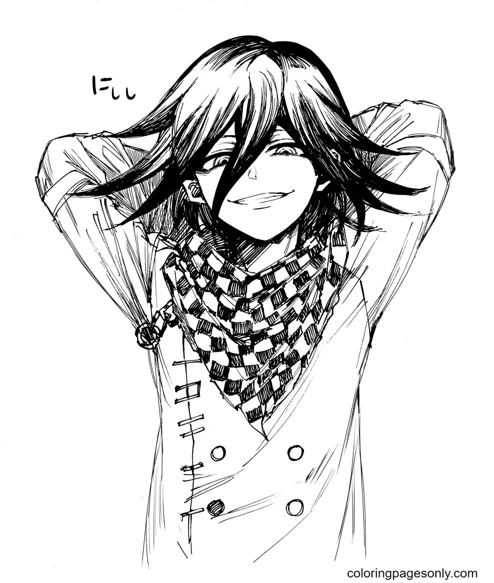 Happy Kokichi Coloring Pages