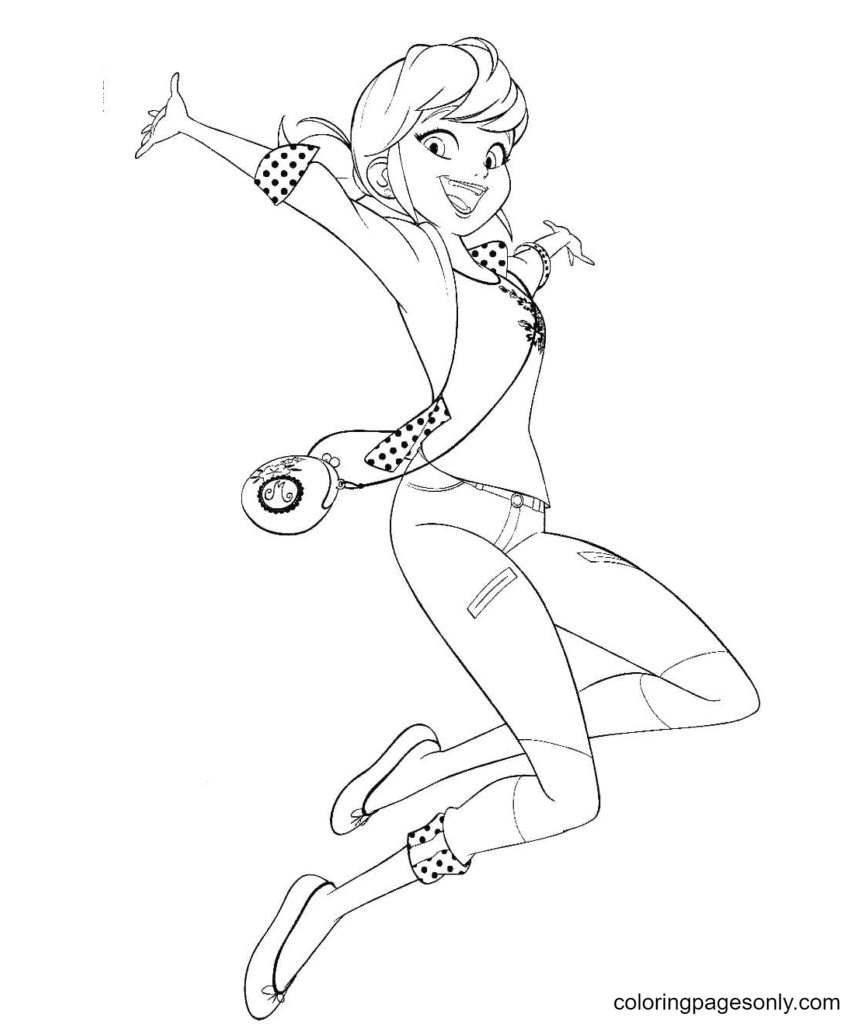 Happy Ladybug Coloring Pages