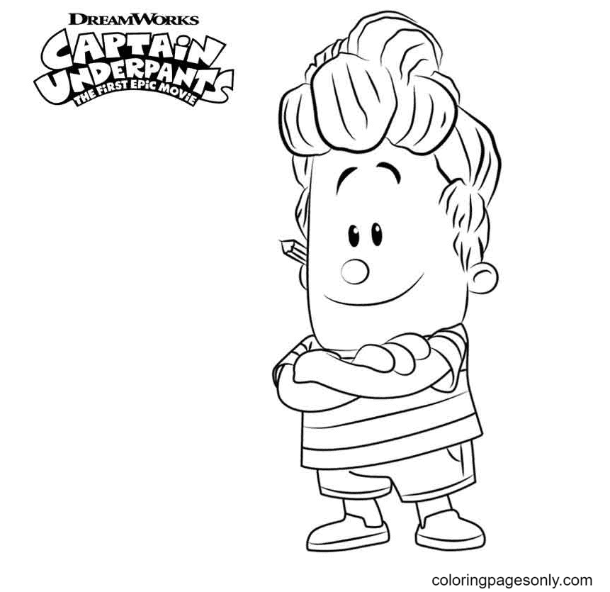 Captain Underpants Coloring Pages For Kids