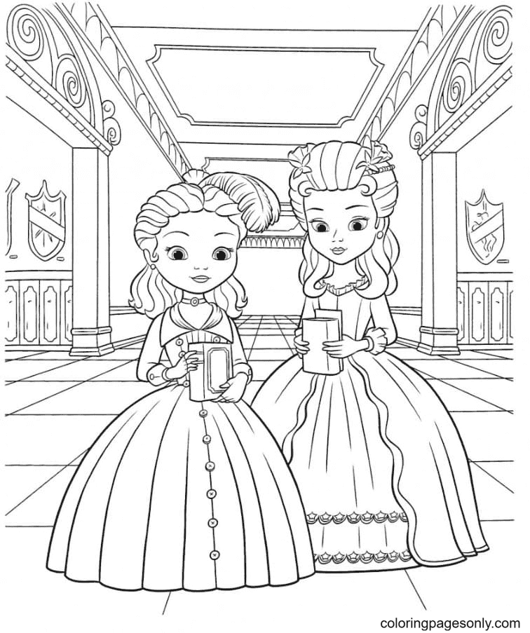 Heldegard 和 Clio 是 Amber 最好的朋友 Coloring Page