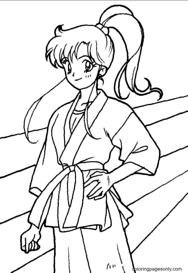 Hiyoko Sayonji in kimono di Danganronpa