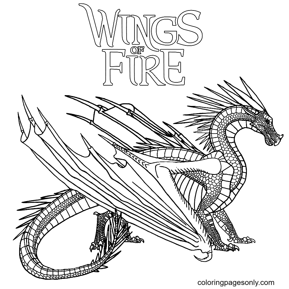 Icewing Dragon Wings Of Fire Coloring Pages Wings Of Fire Coloring Pages Coloring Pages For 