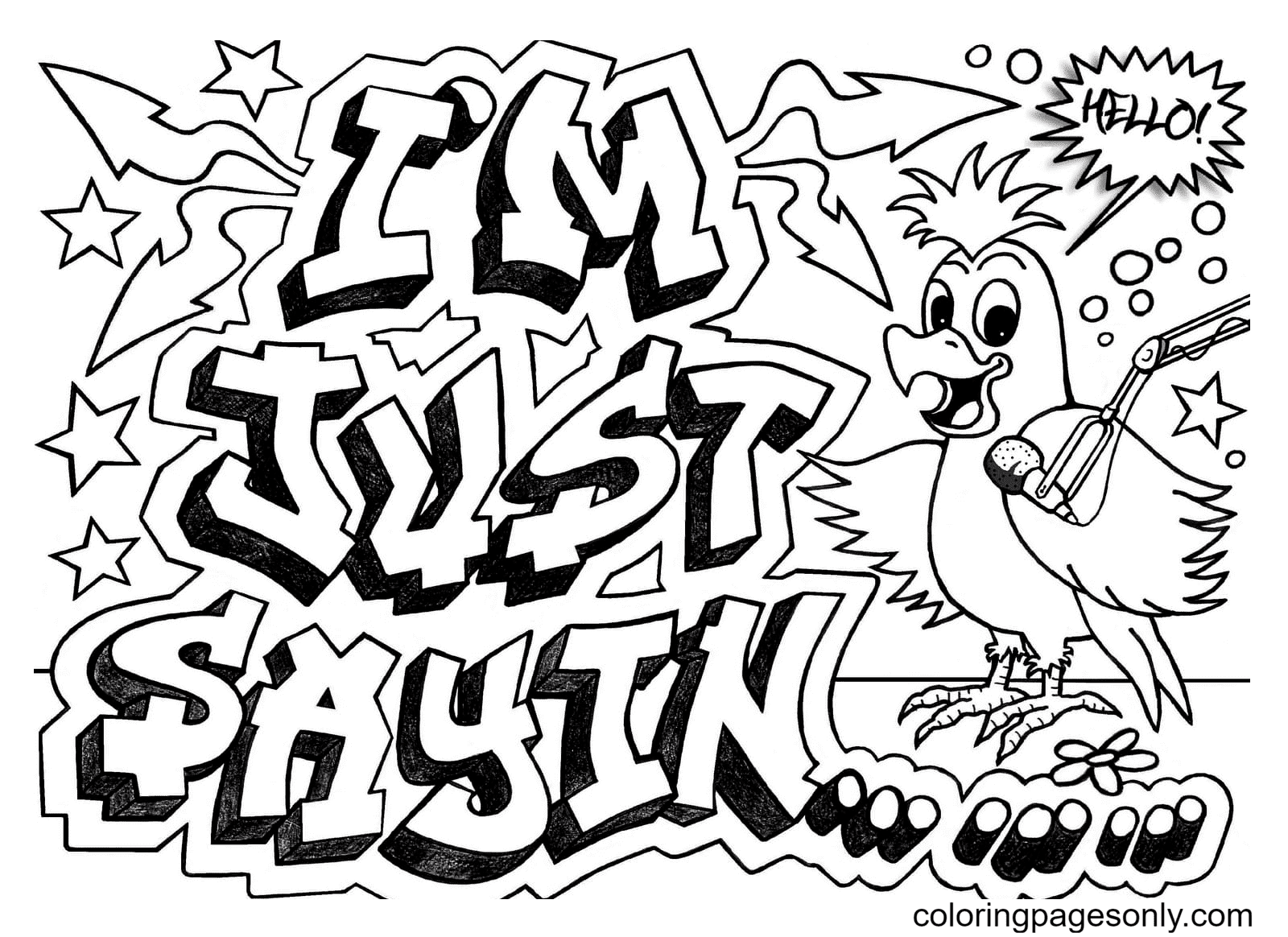 I’m just sayin Coloring Page