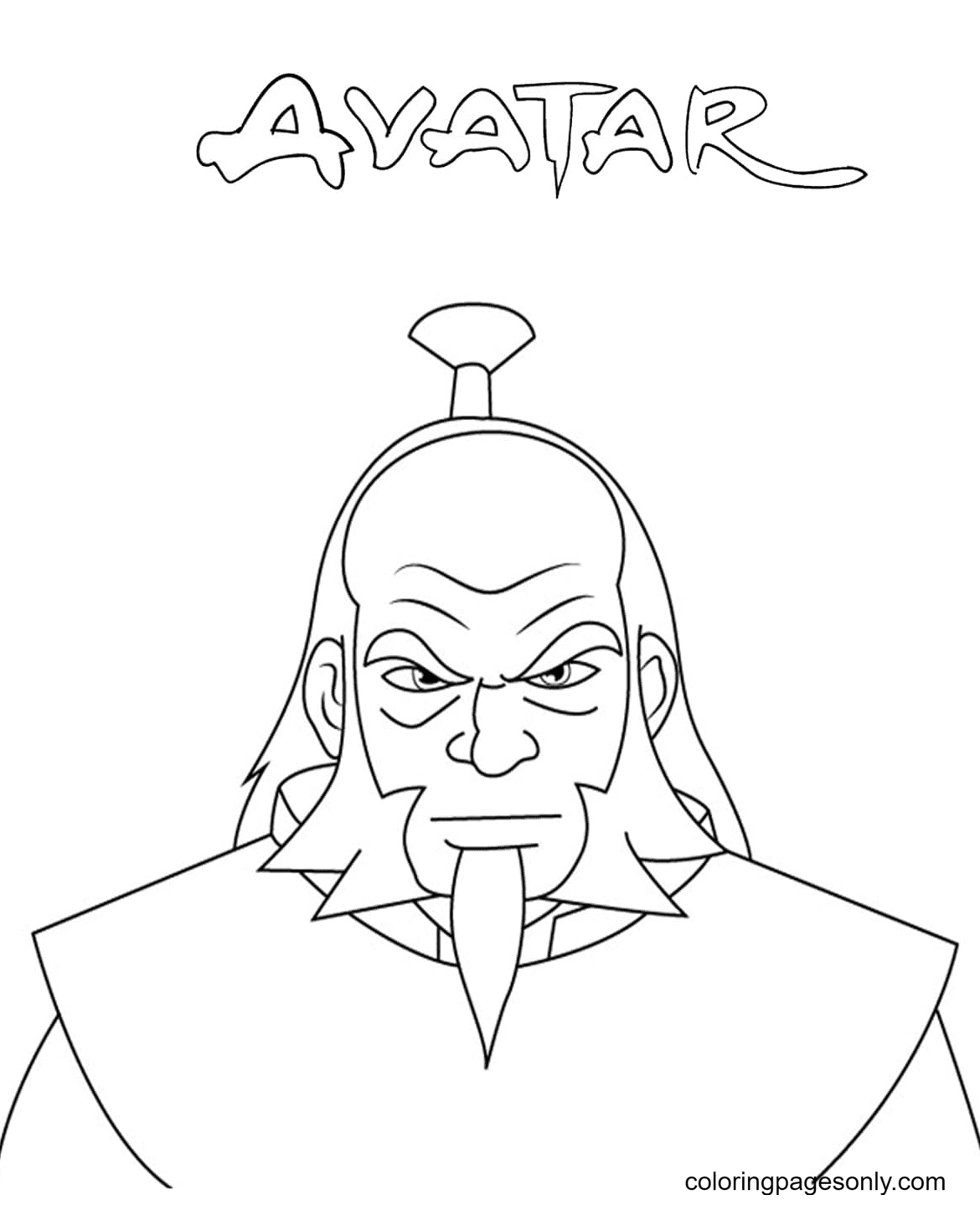 Iroh Avatar Coloring Pages
