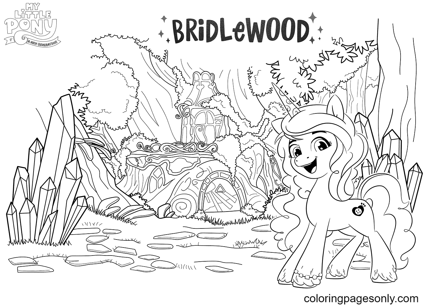 Izzy Moonbow 独角兽小马 Coloring Page