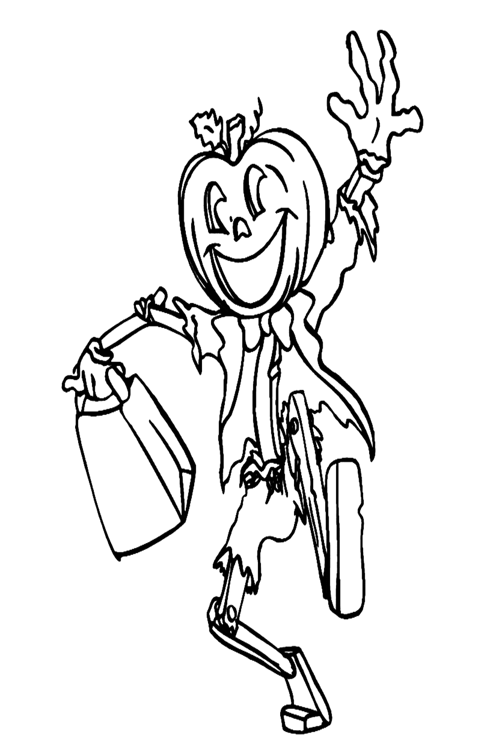 Jack O’ Lantern Happy Halloween Day Coloring Pages