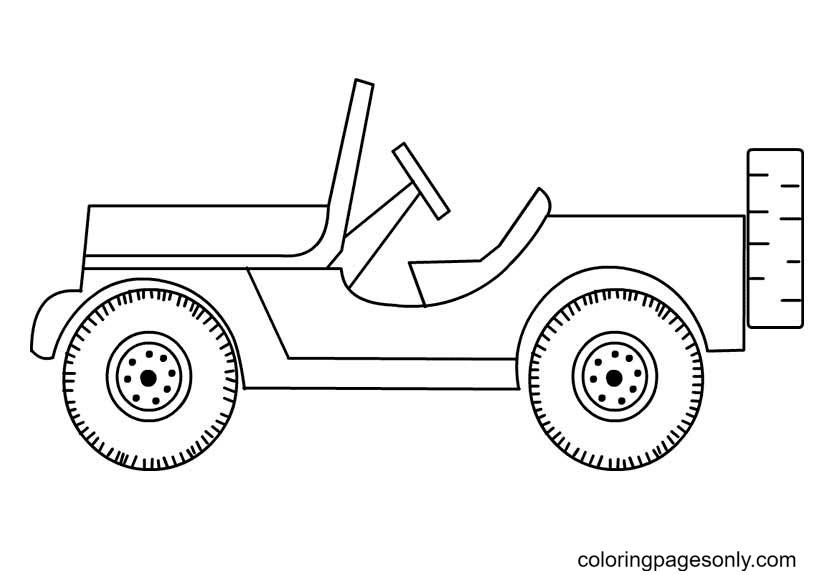 Jeep-cj Página Para Colorear