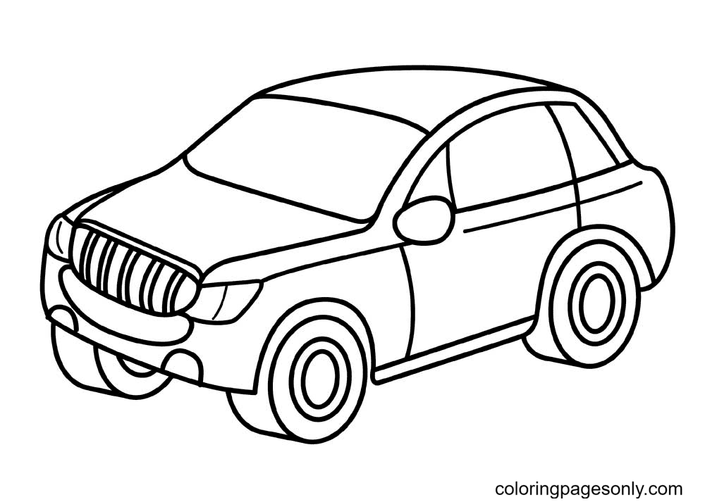 Jeep Car Kleurplaat Printen