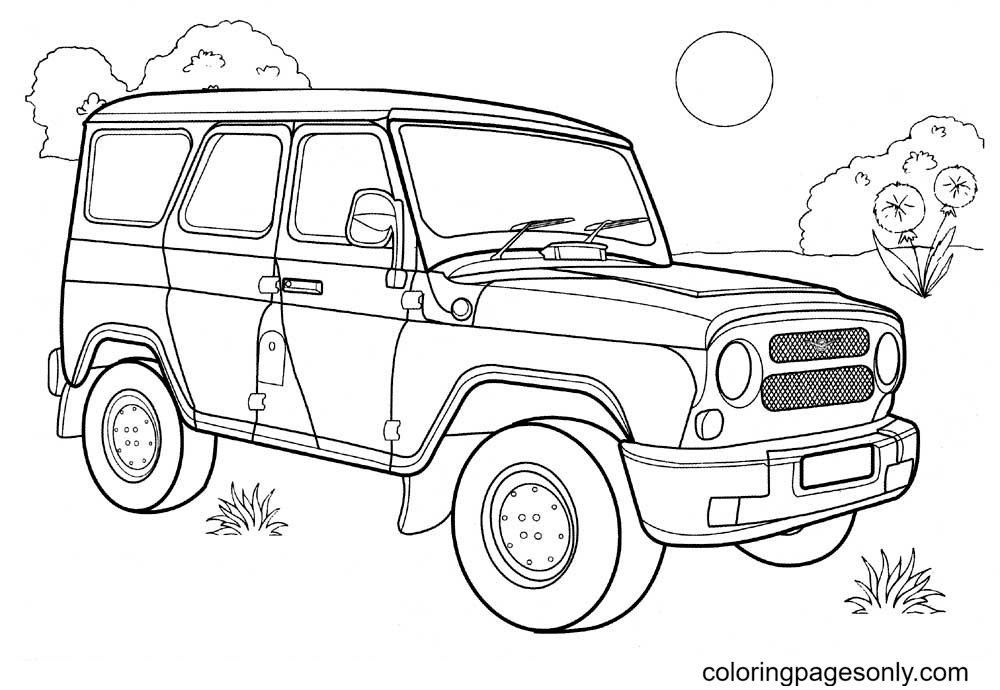 Jeep Página Para Colorear