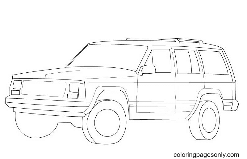 Jeep Cherokee Kleurplaat