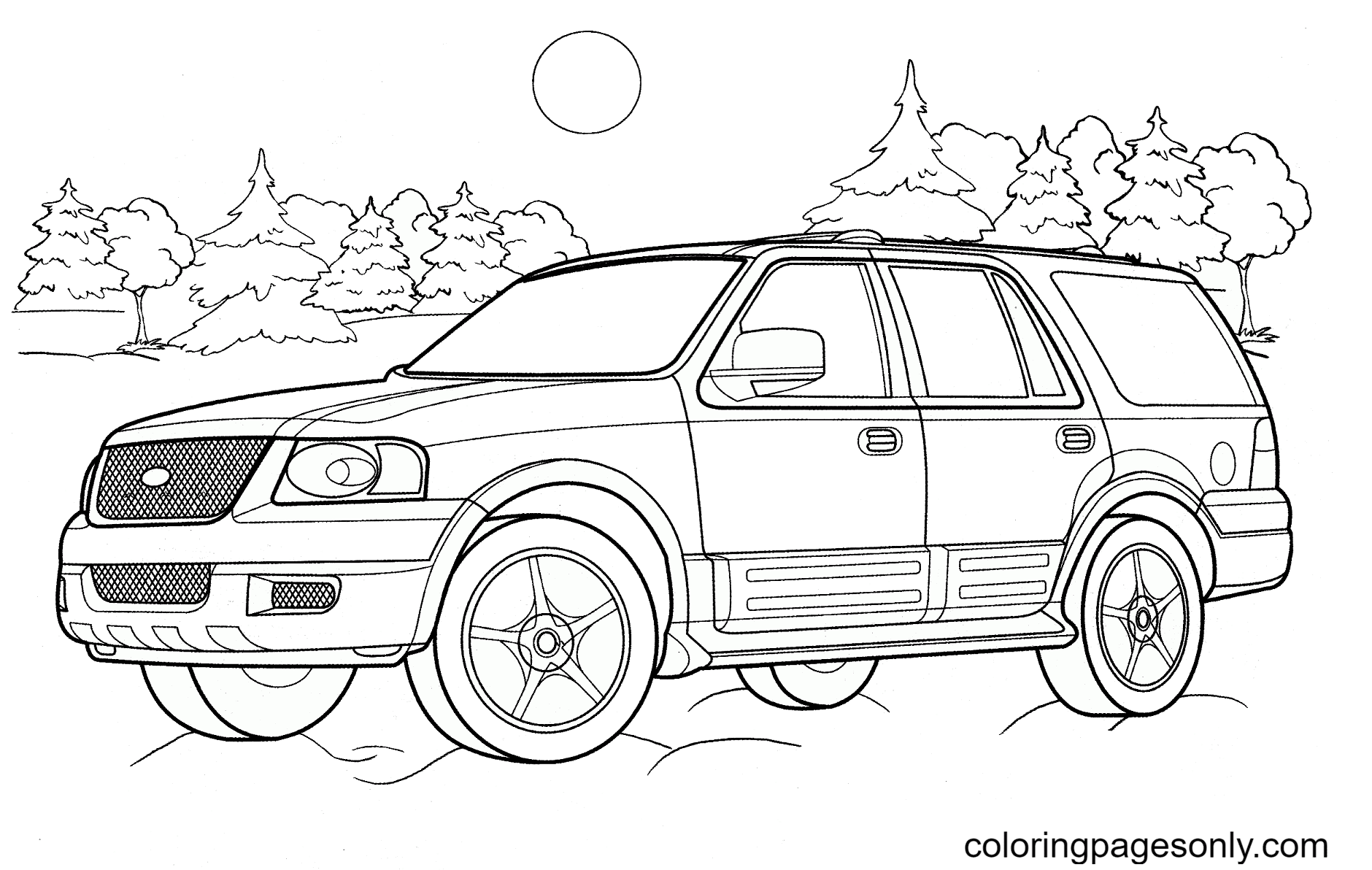 Раскраска Jeep Grand Cherokee