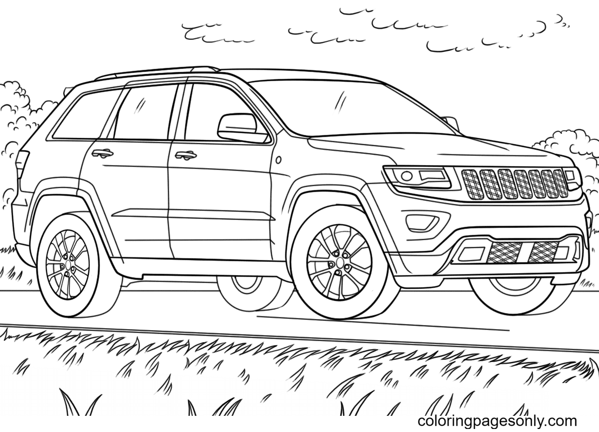Jeep Grand Cherokee Coloring Page