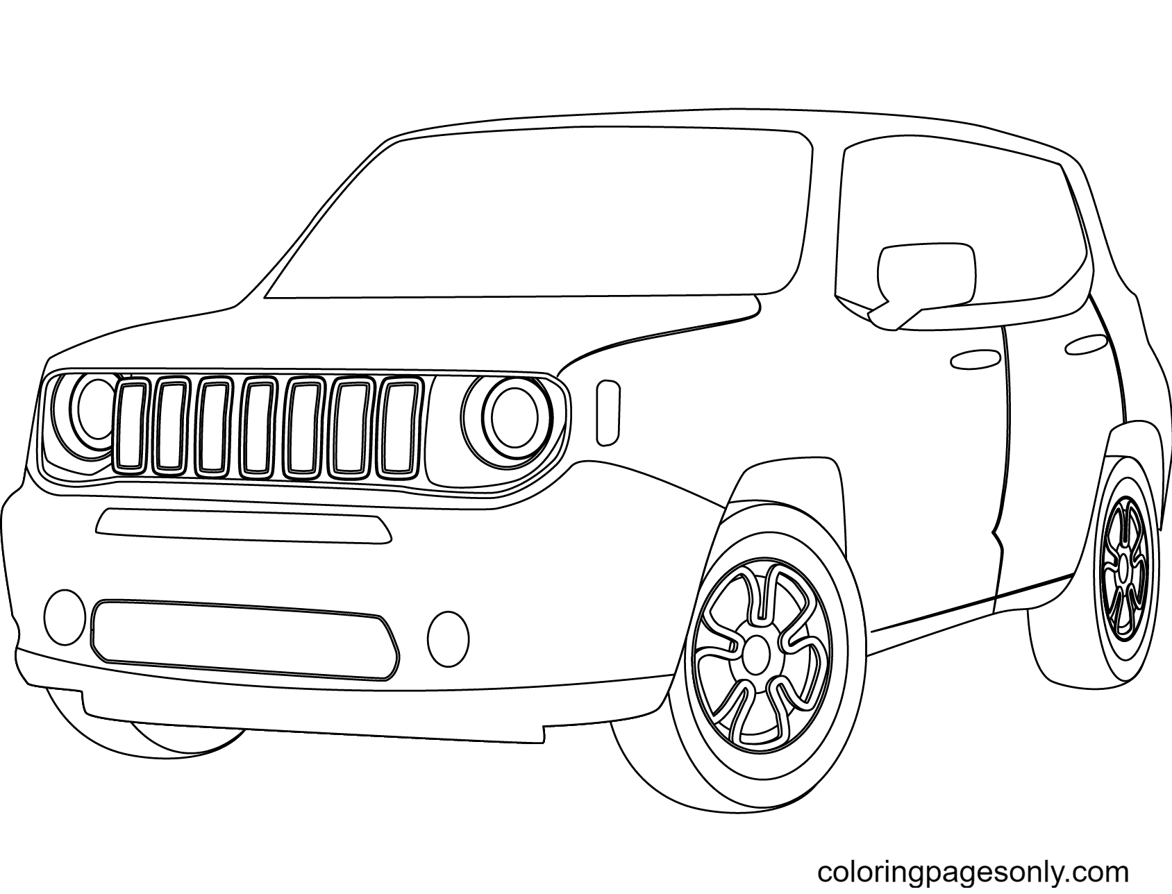 Jeep Renegade Coloring Pages