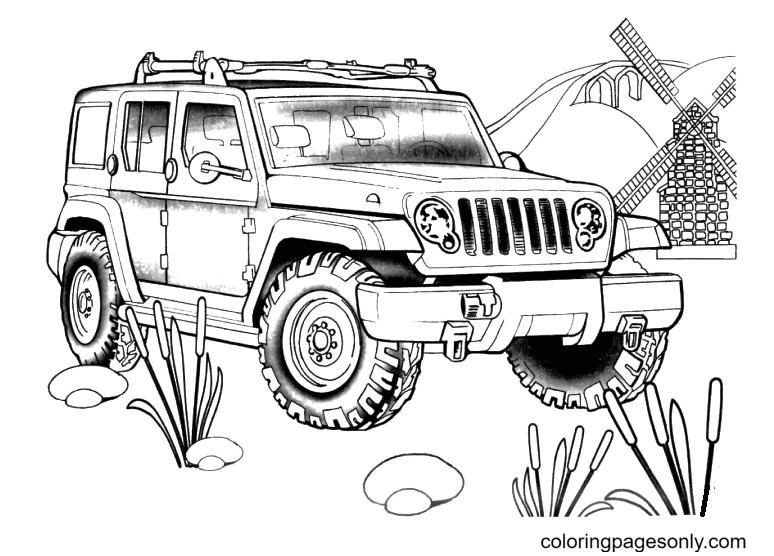 Jeep Rescue Coloring Pages