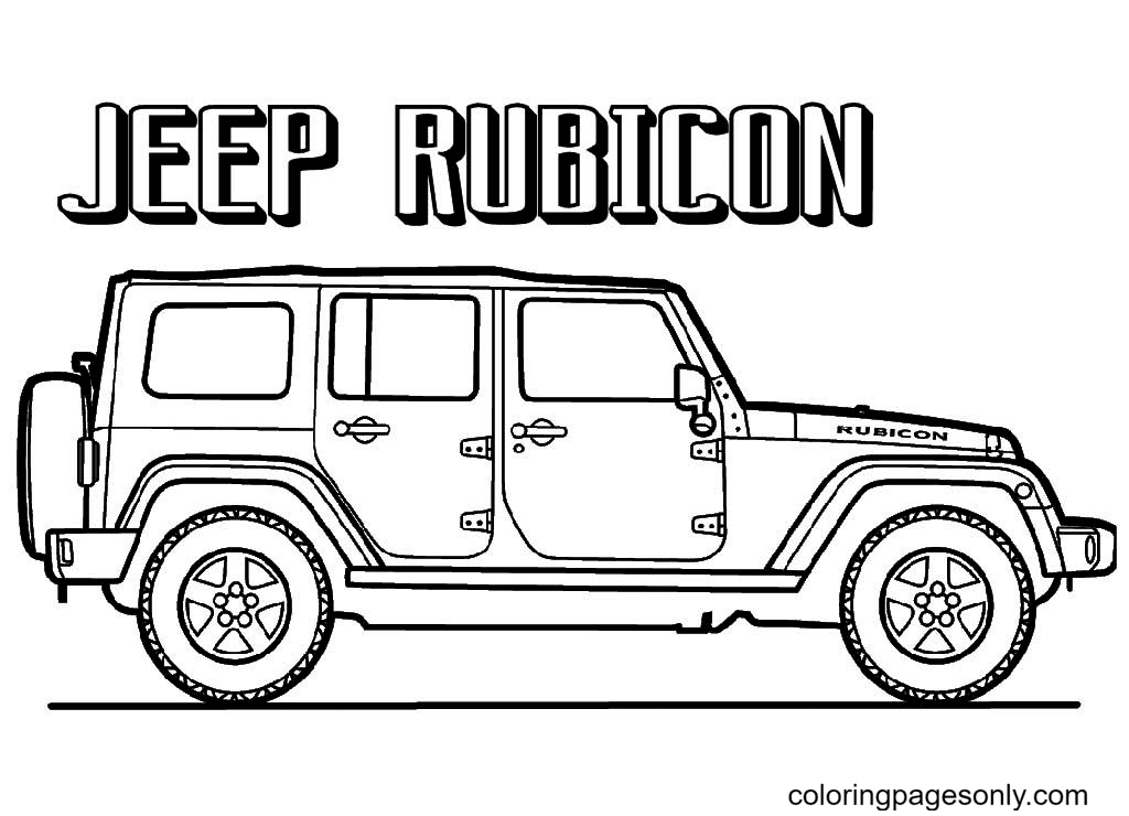 Jeep Rubicon Kleurplaat