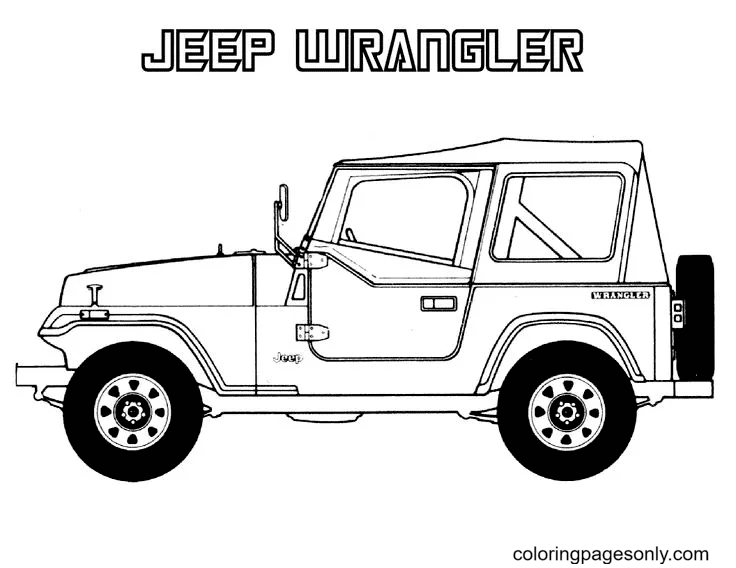 Dibujo De Jeep Wrangler Para Colorear