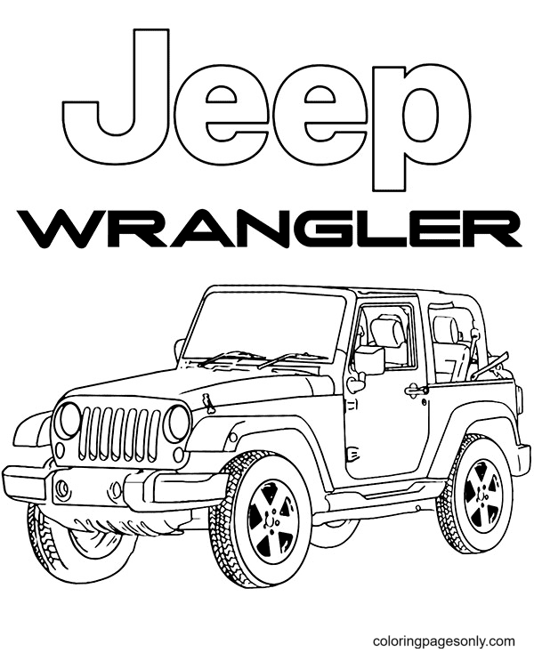 Jeep-wrangler Página Para Colorear