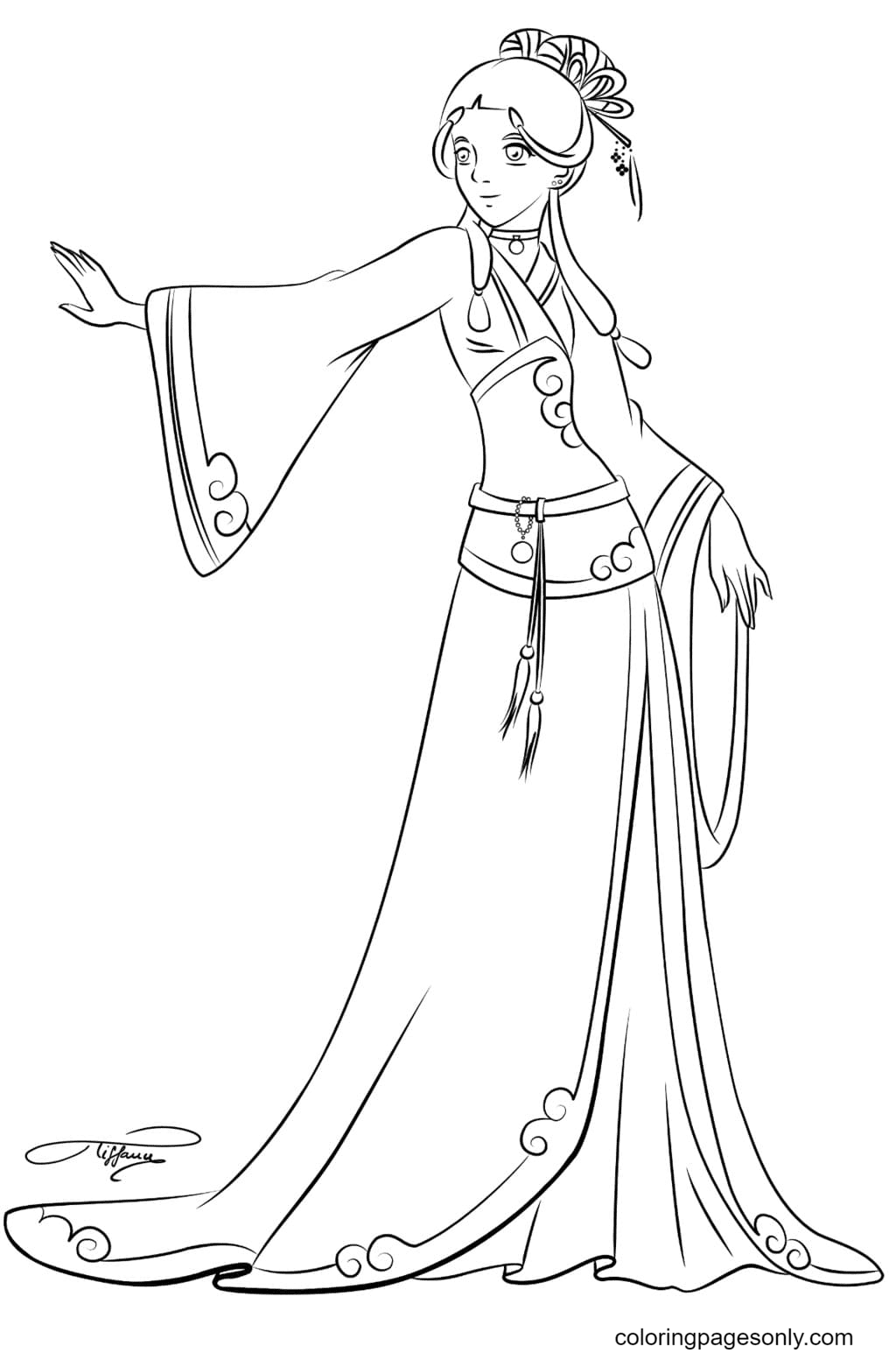 Katara from Avatar the Last Airbender Coloring Page